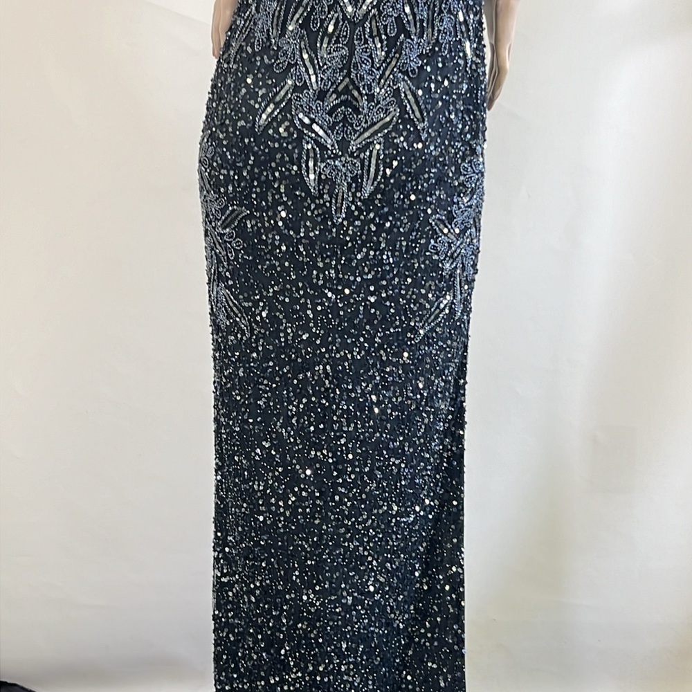 Aidan Mattox fully beaded sleeveless V-Neck long dress - Picture 12 of 13